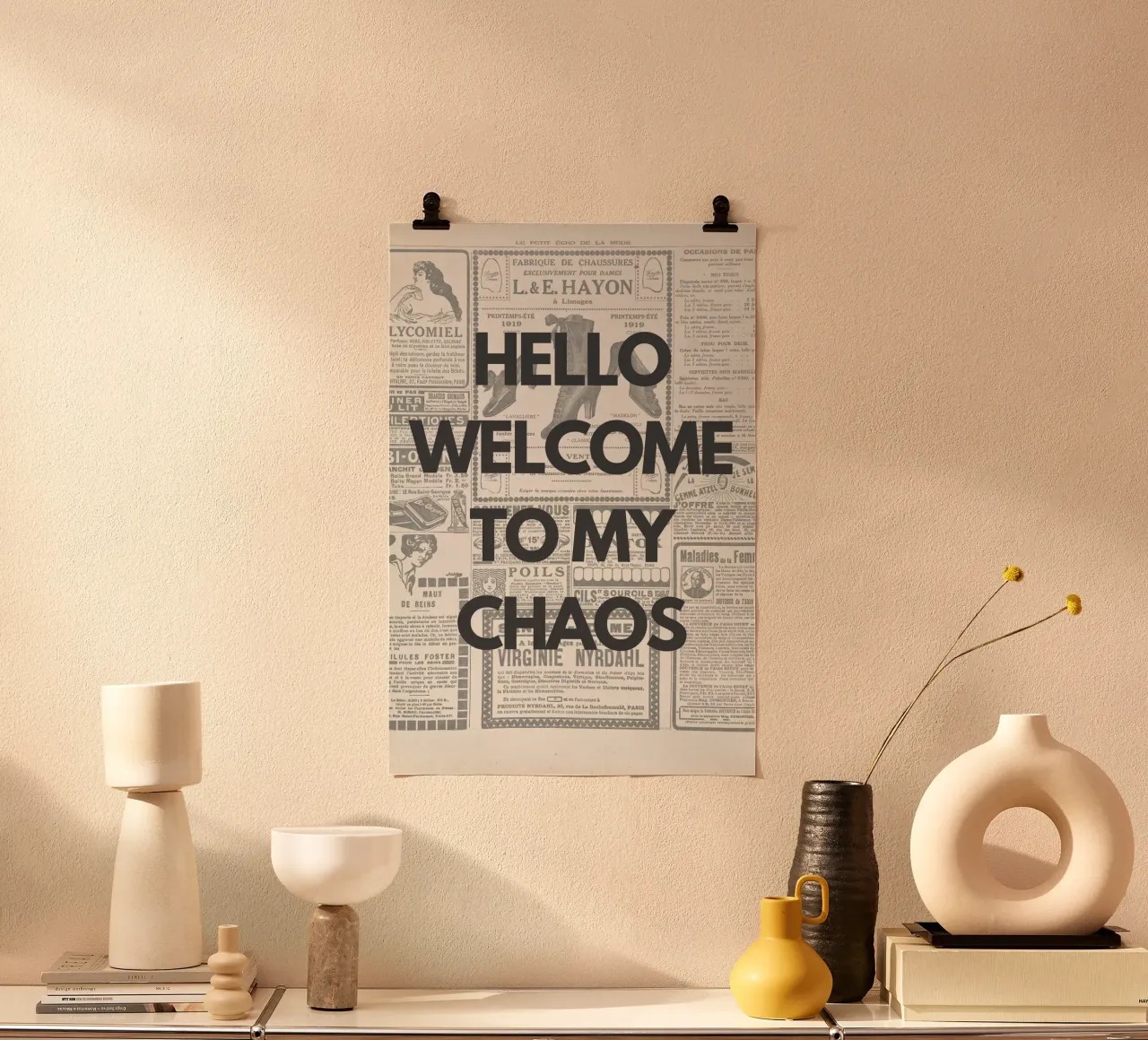 Hello Welcome to my Chaos poster da NORDLICHT DESIGNS