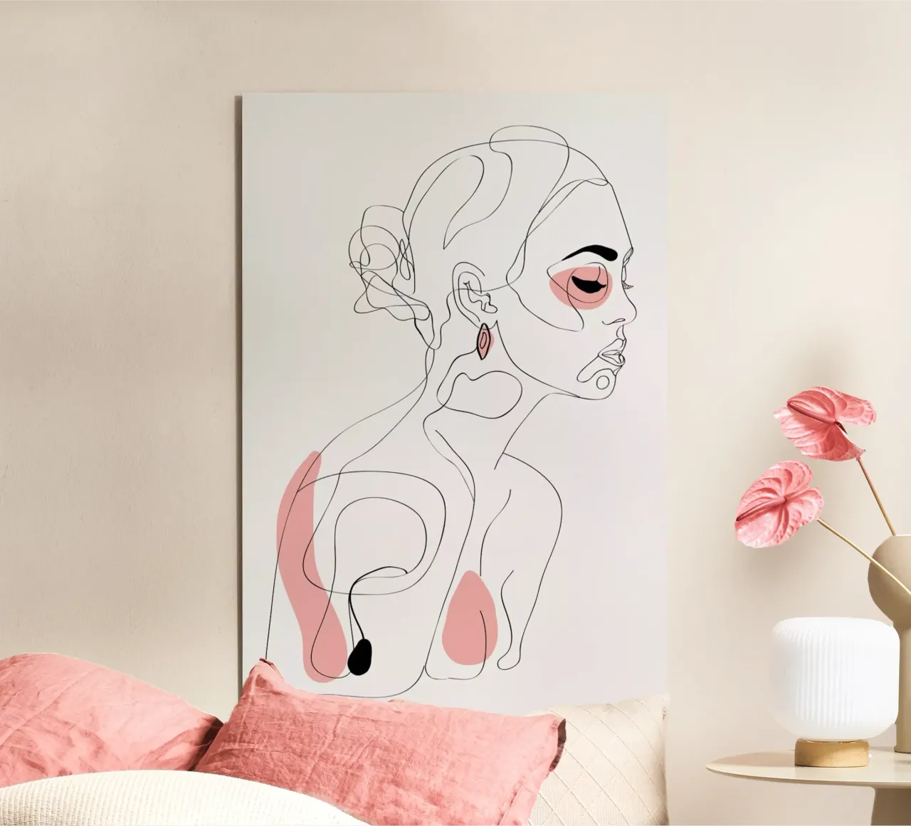 One Line Girl Part 1 alluminio dibond da Nettsch