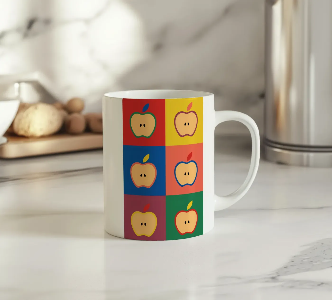 Apples ceramic mug by The Poster Kid