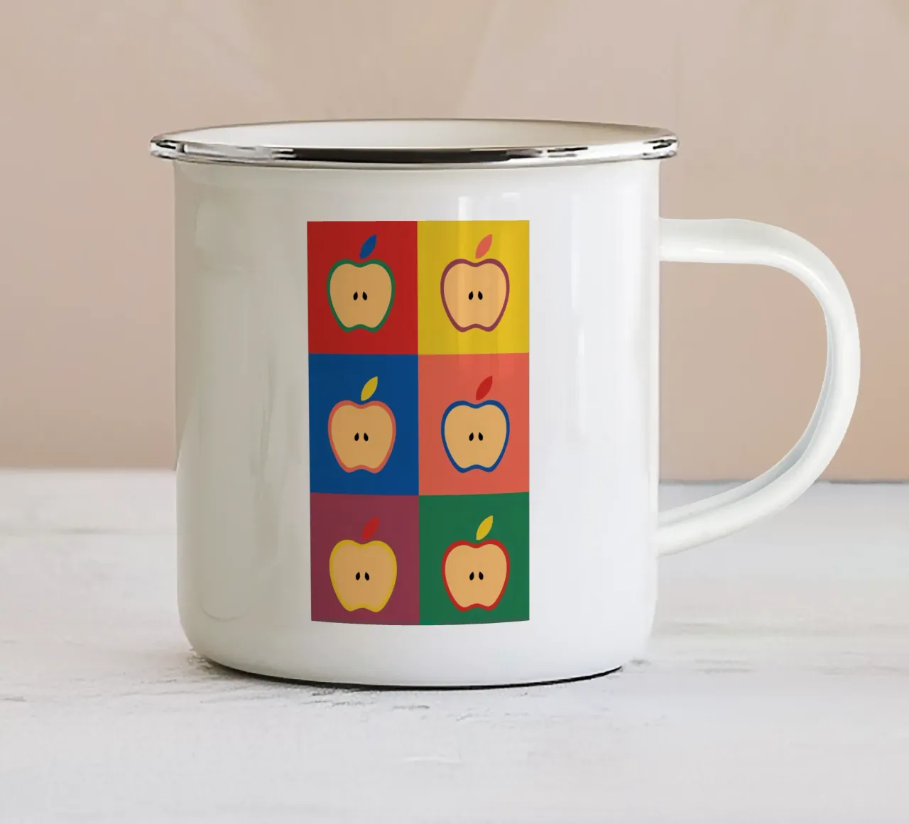 Apples tazza in smalto da The Poster Kid