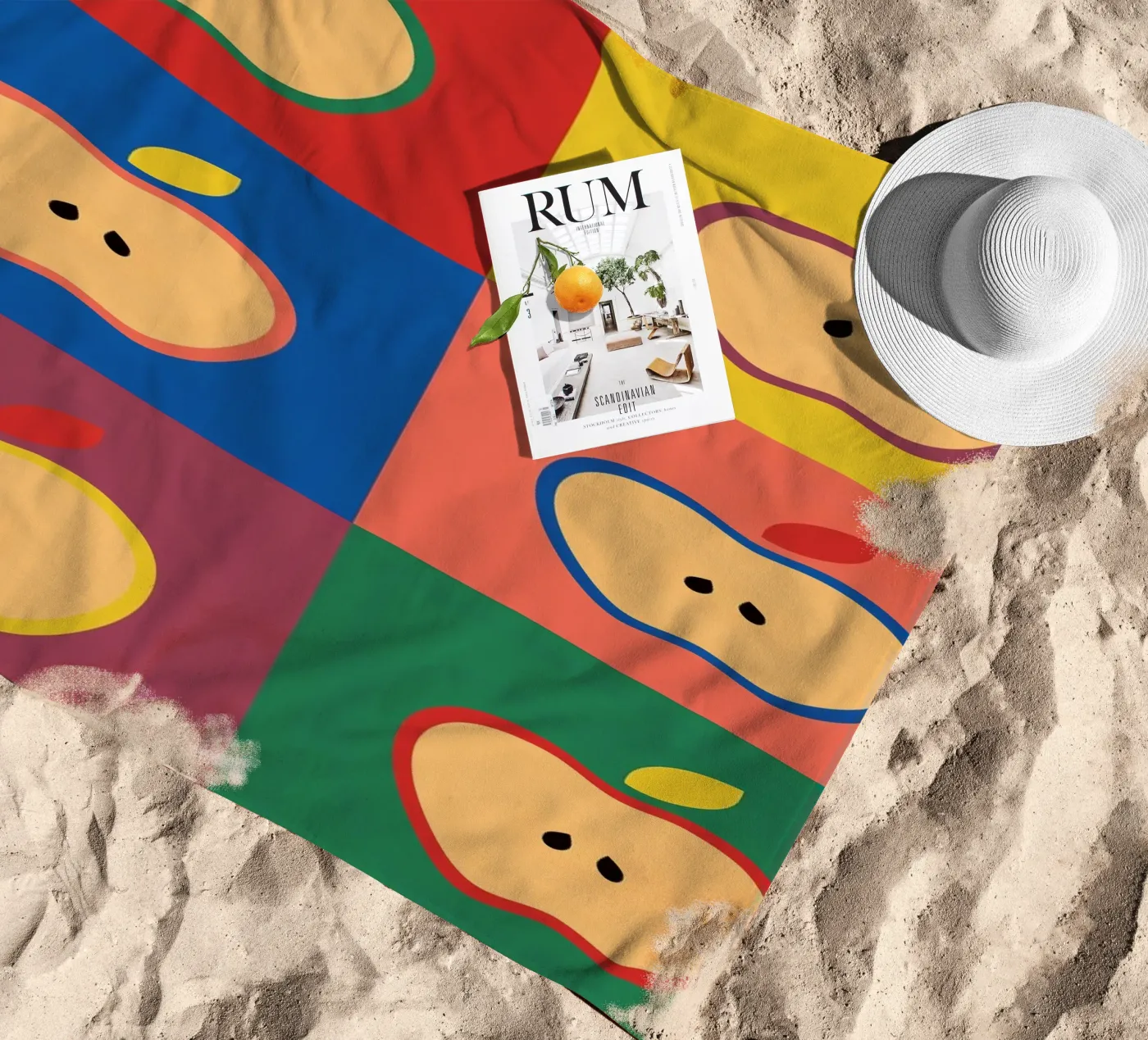 Apples beach towel by The Poster Kid