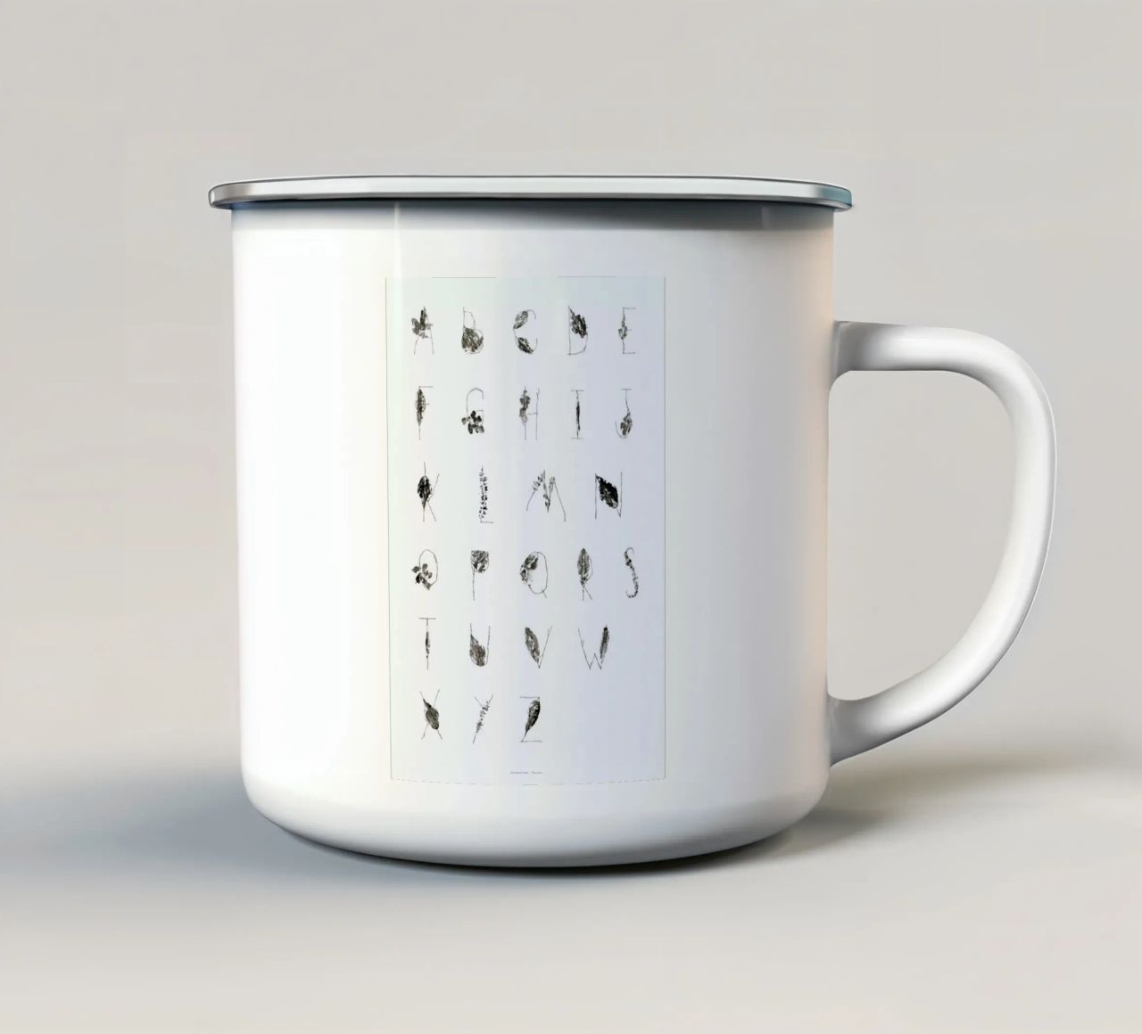 ABC tazza in smalto da Marina Guiu