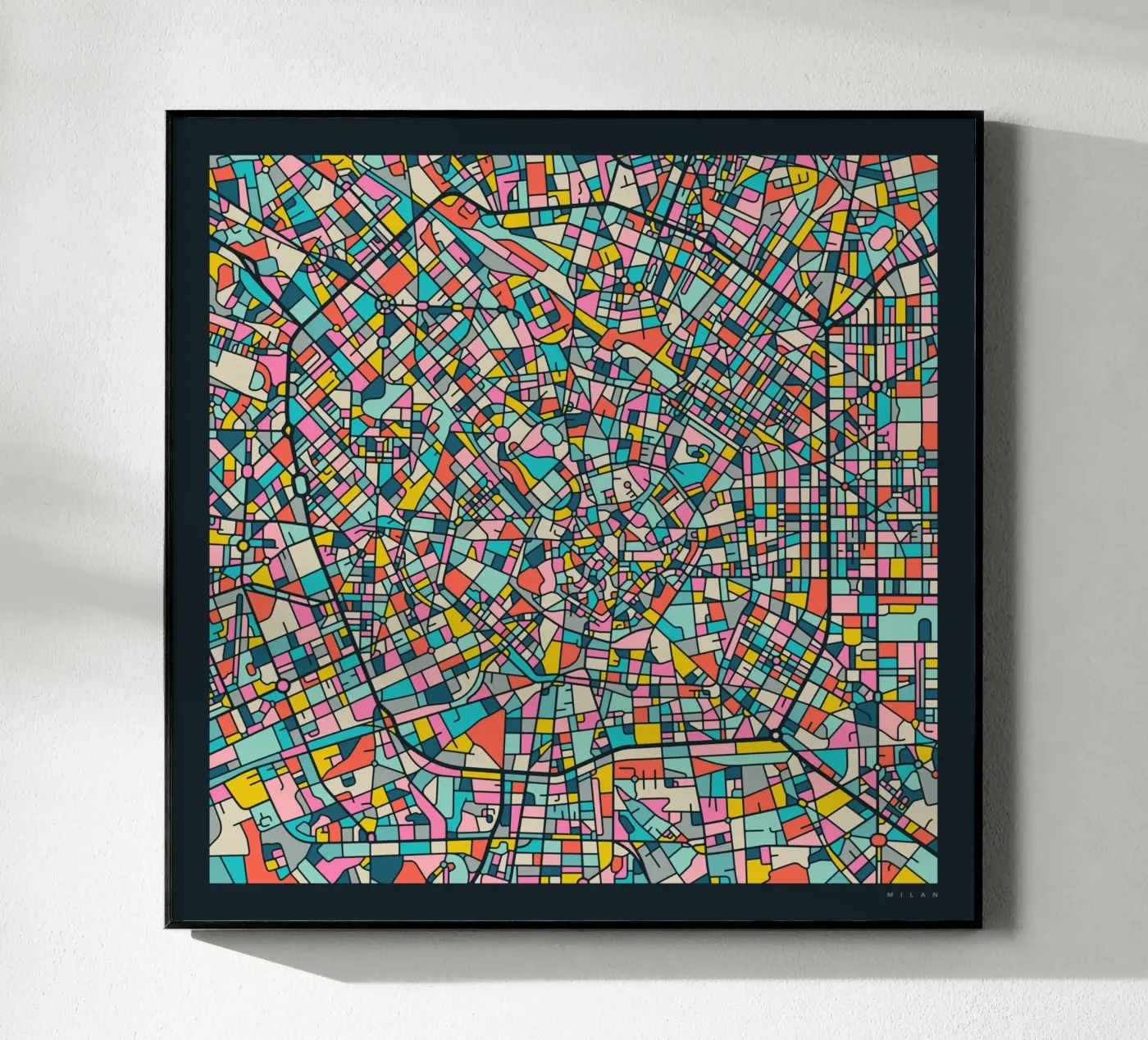 Mappa di Milano plexiglass da Jazzberry Blue