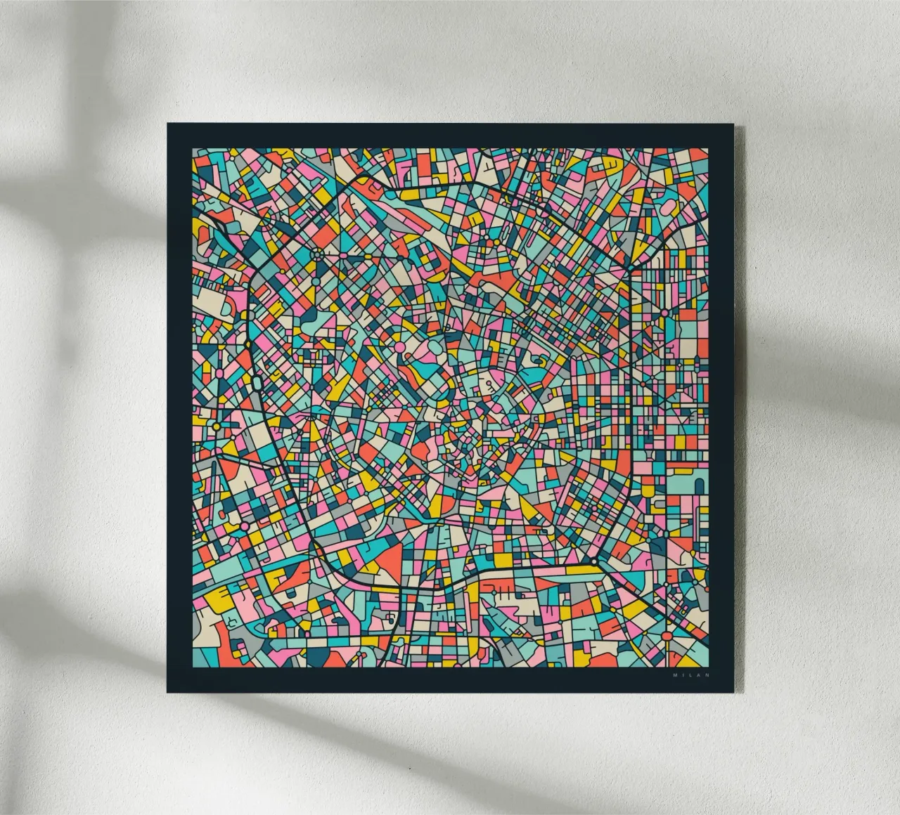 Mappa di Milano plexiglass da Jazzberry Blue