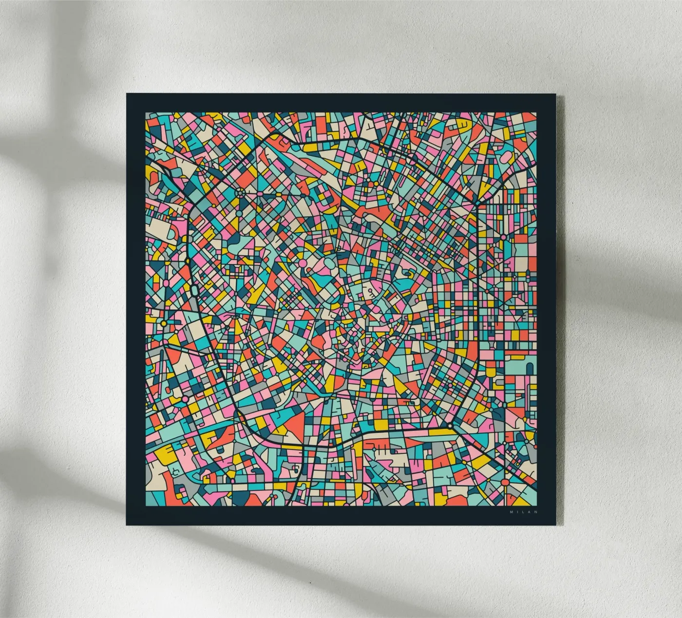 Mappa di Milano plexiglass da Jazzberry Blue