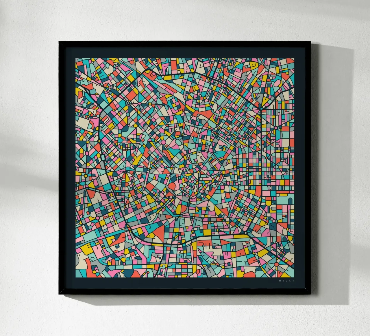 Milan Map poster by Jazzberry Blue