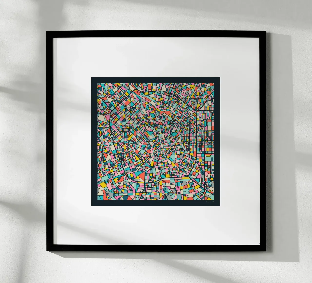 Milan Map poster by Jazzberry Blue