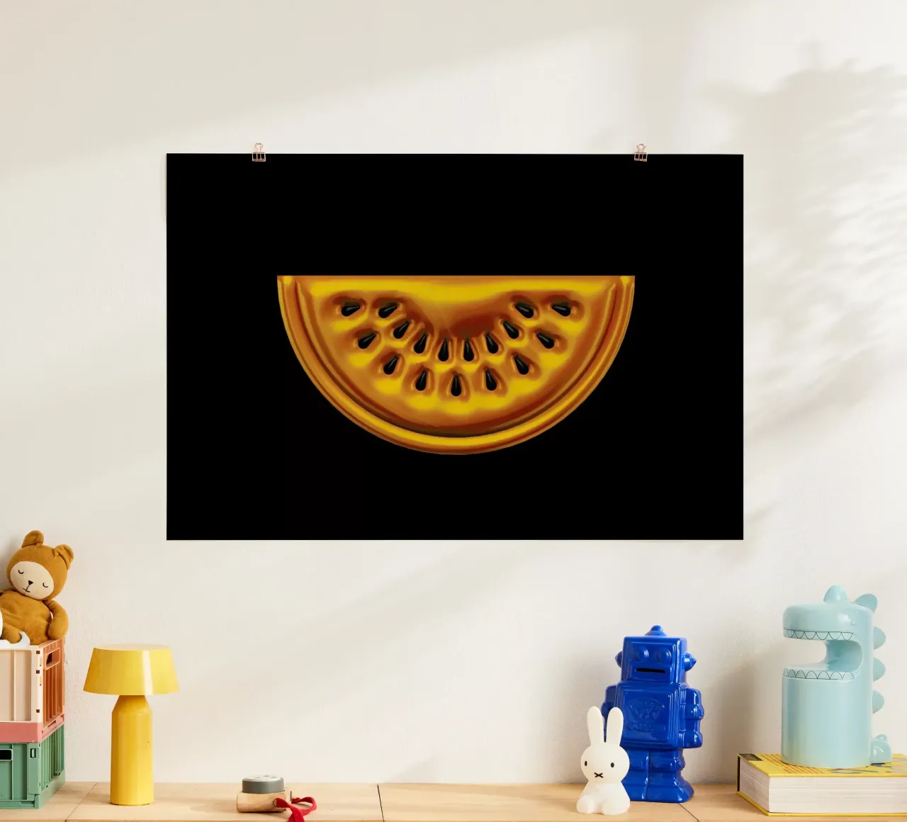 Watermelon poster with aluminum frame by Octavian