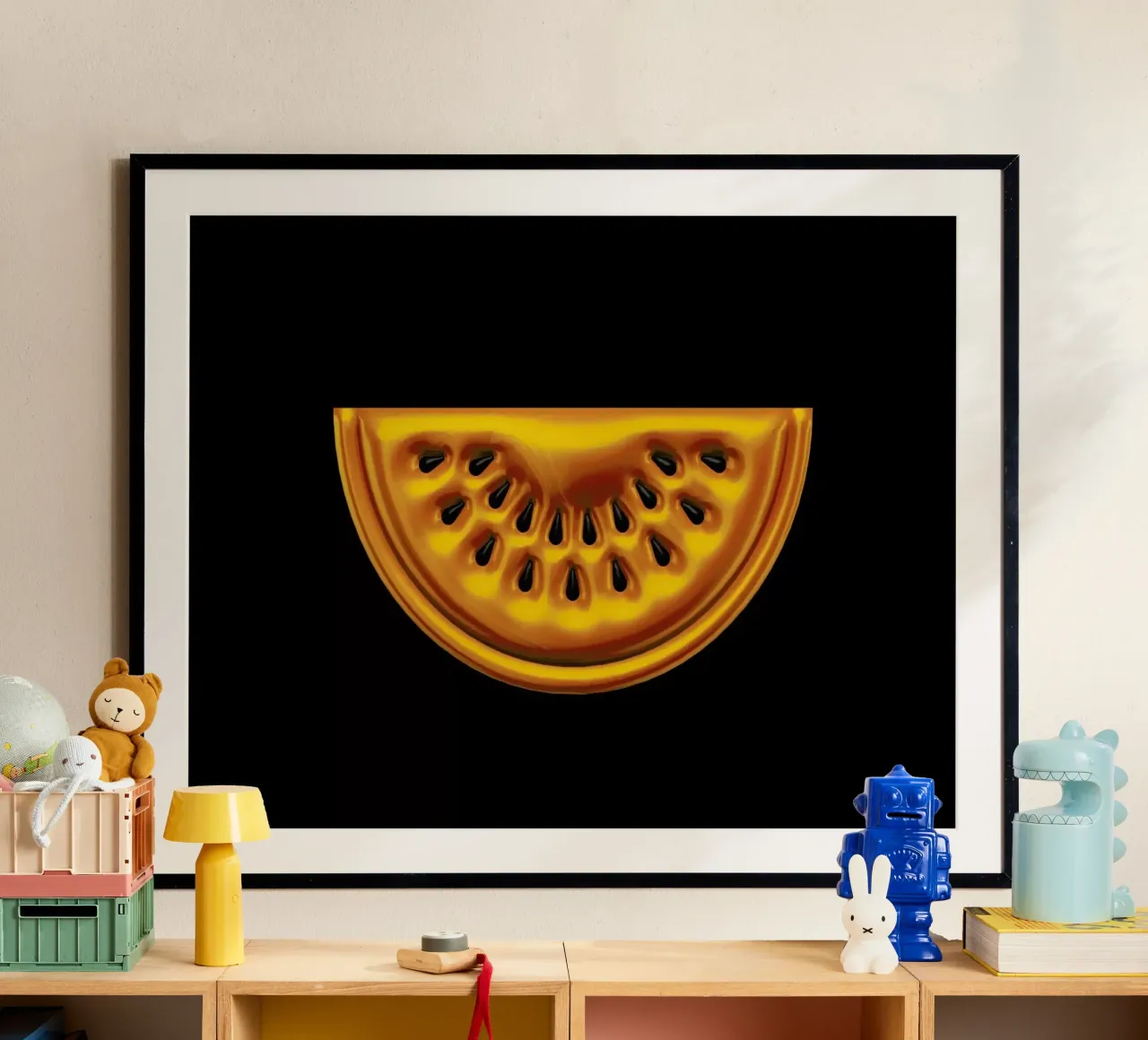 Watermelon poster with aluminum frame by Octavian