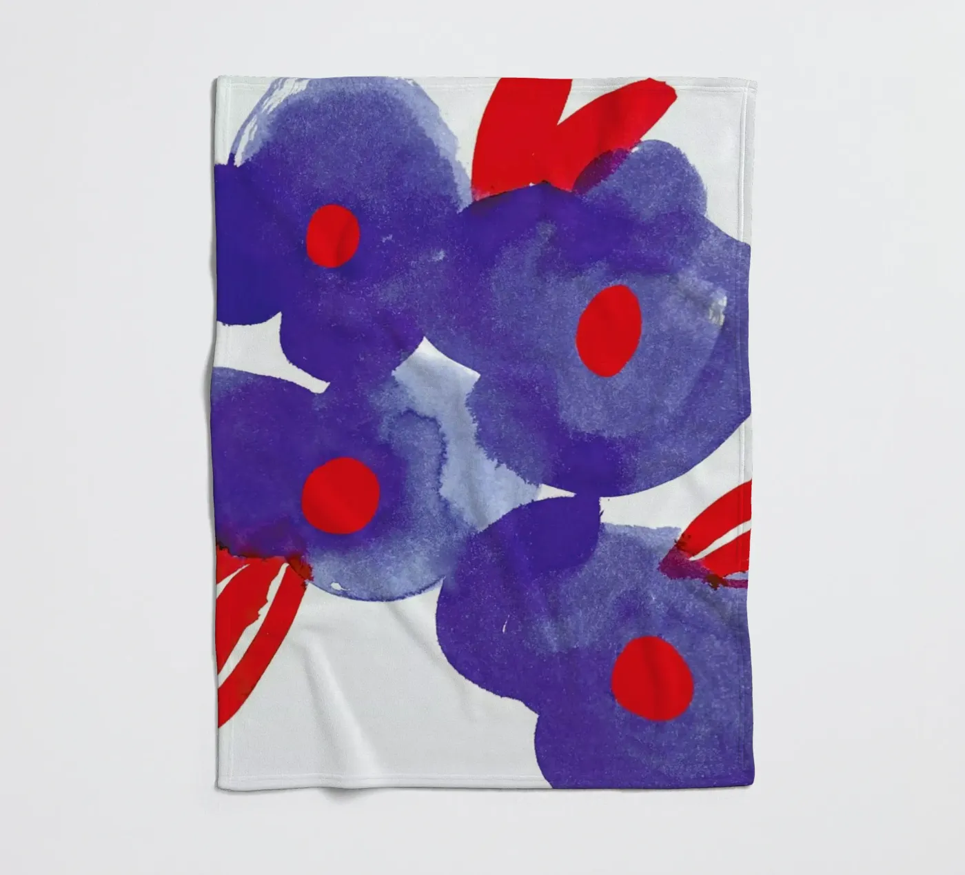 Flowers 006 fleece blanket by Niina Pechkovskaya