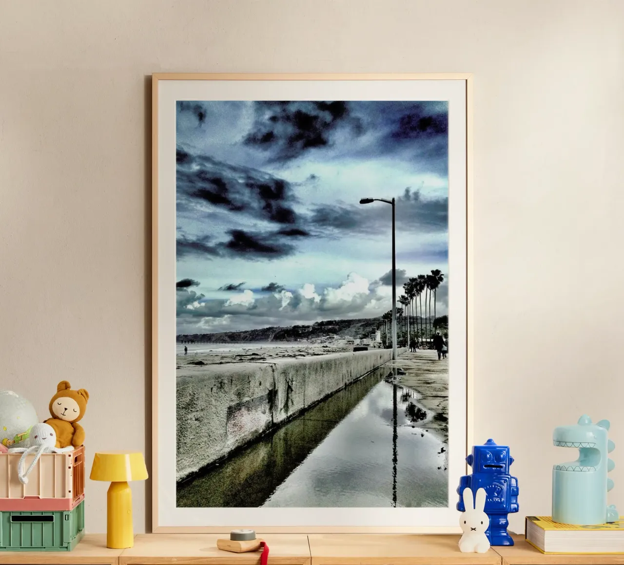 The Pacific poster con telaio in plastica da Maria Sattrup