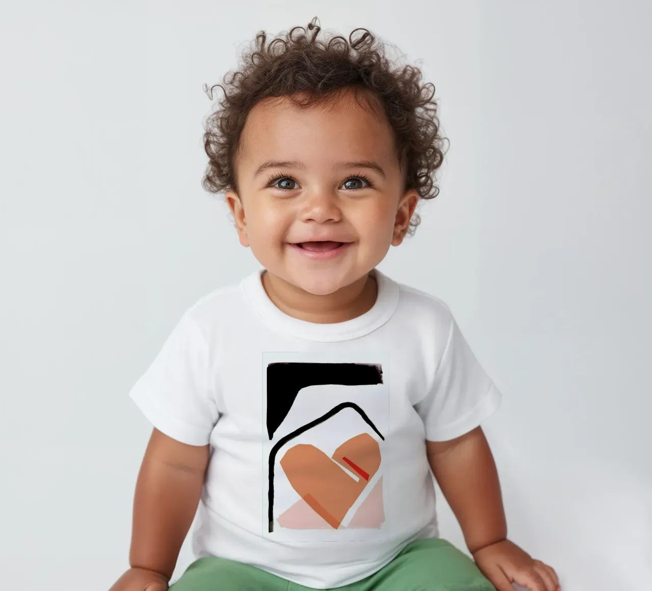 Abstract Love 02 baby t-shirt by Farina Kuklinski
