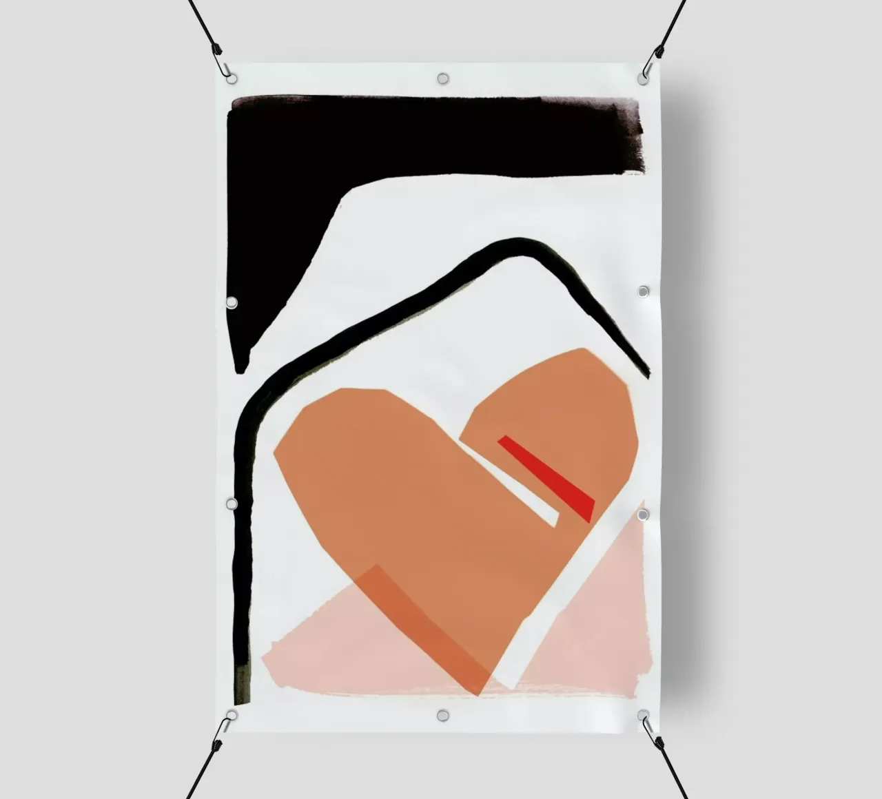 Abstract Love 02 telo in pvc da Farina Kuklinski