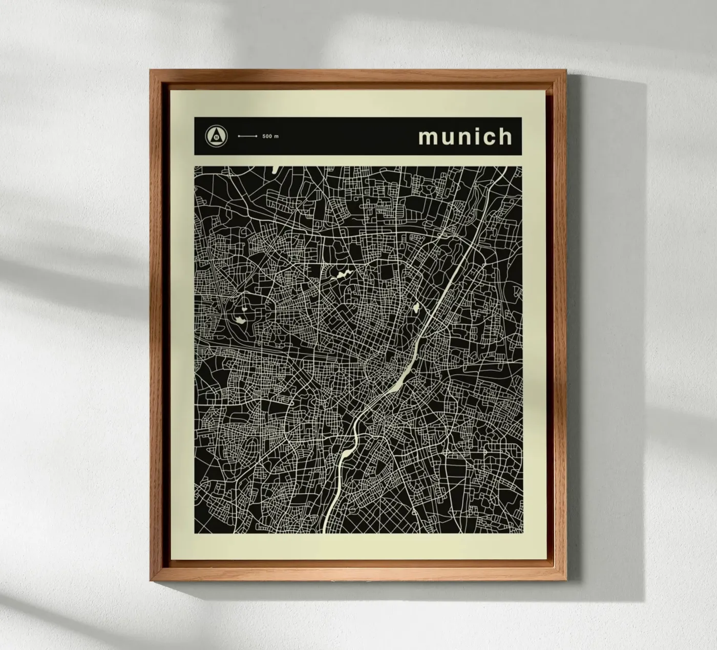 Carte de Munich panneau forex de Jazzberry Blue