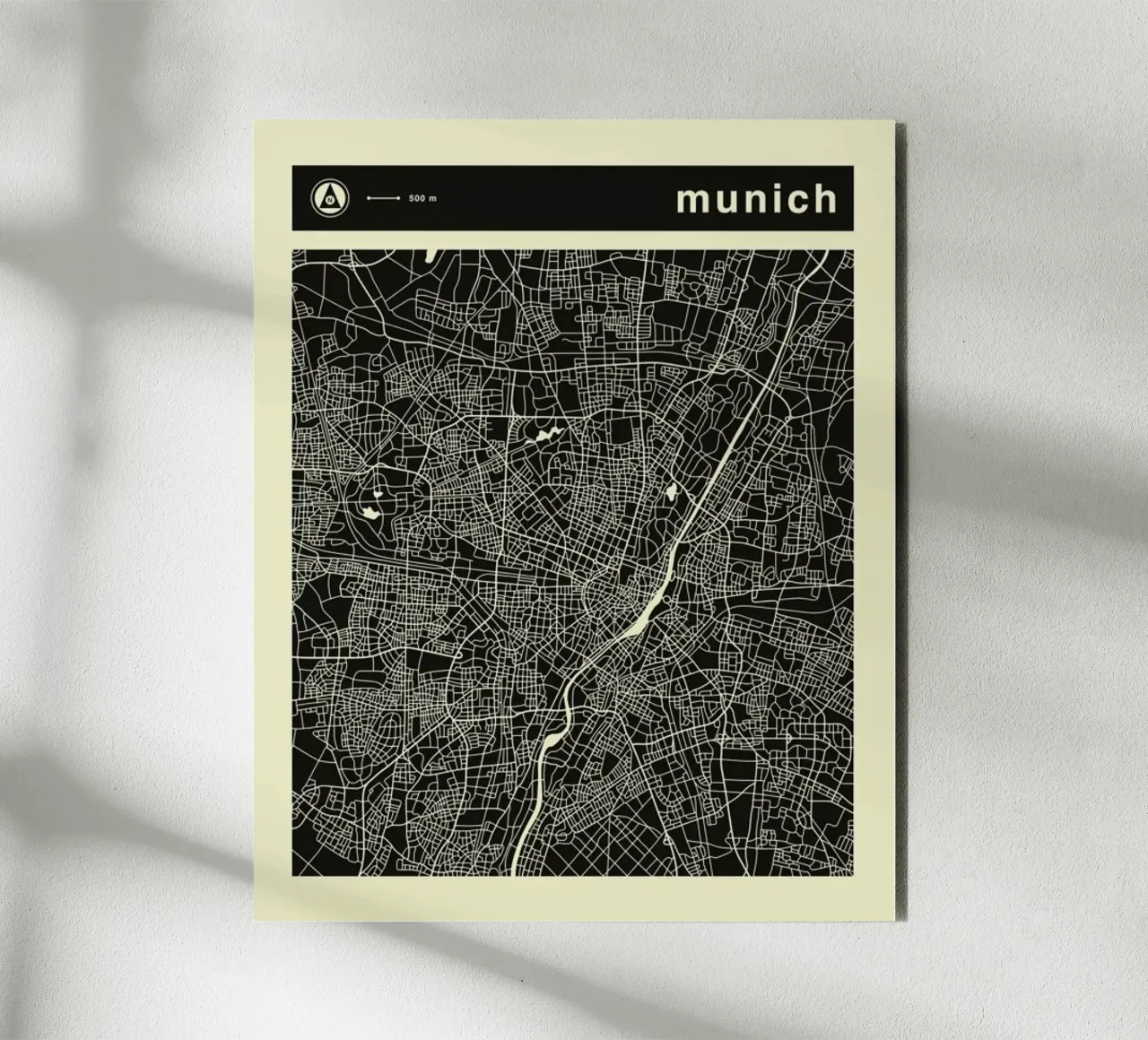 Munich Map forex plate by Jazzberry Blue