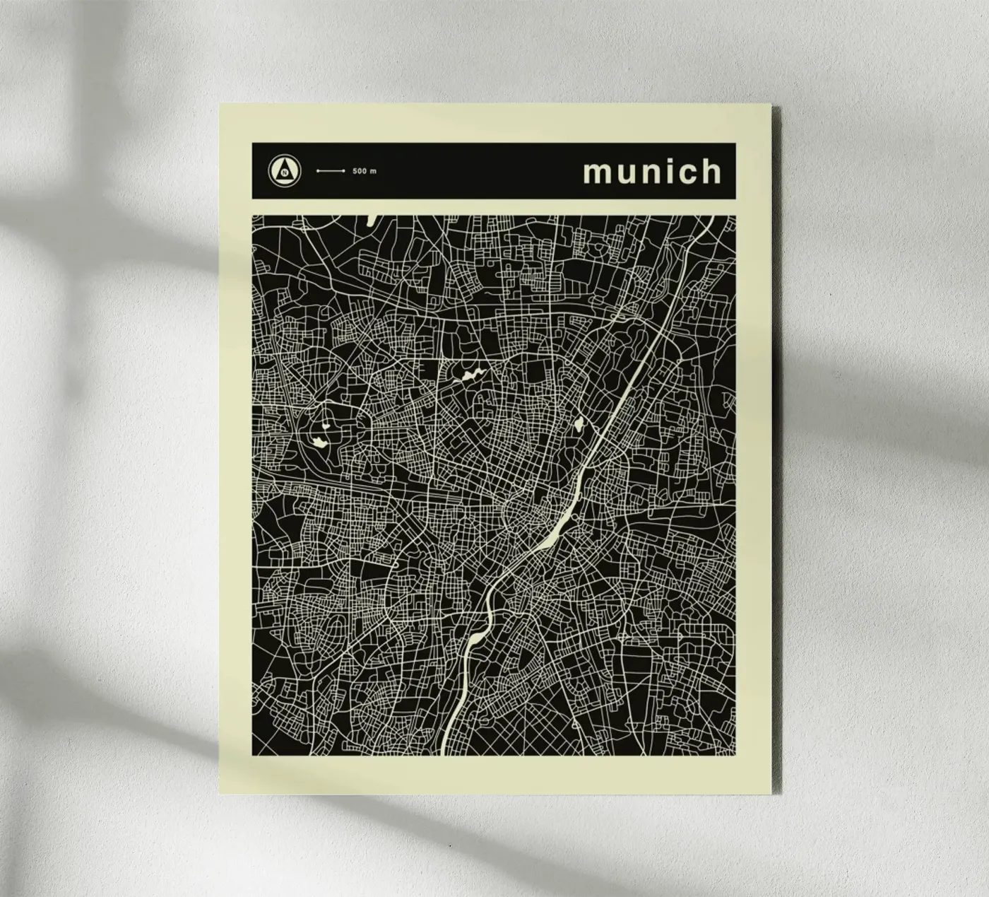 Carte de Munich panneau forex de Jazzberry Blue