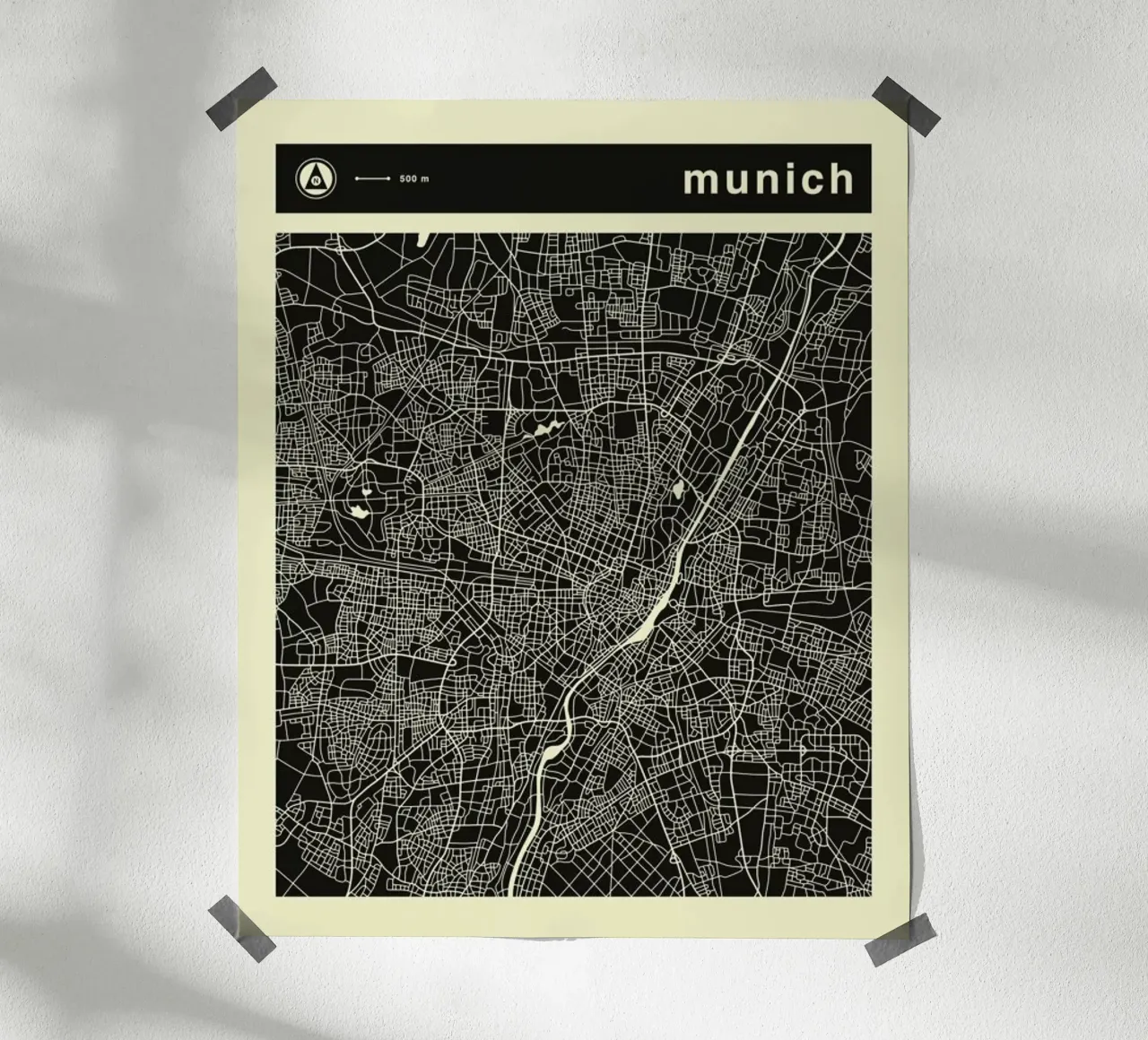 Munich Map poster by Jazzberry Blue