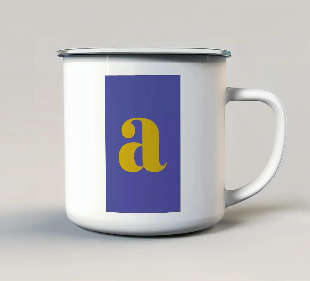 Blue Letter A tazza in smalto da Studio One