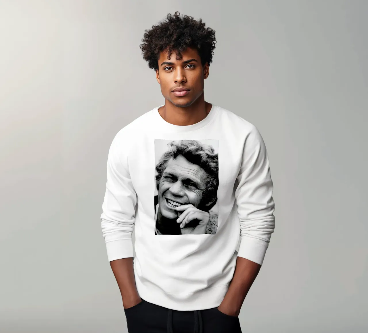 Steve McQueen felpa da Gallery Print and Art Limited