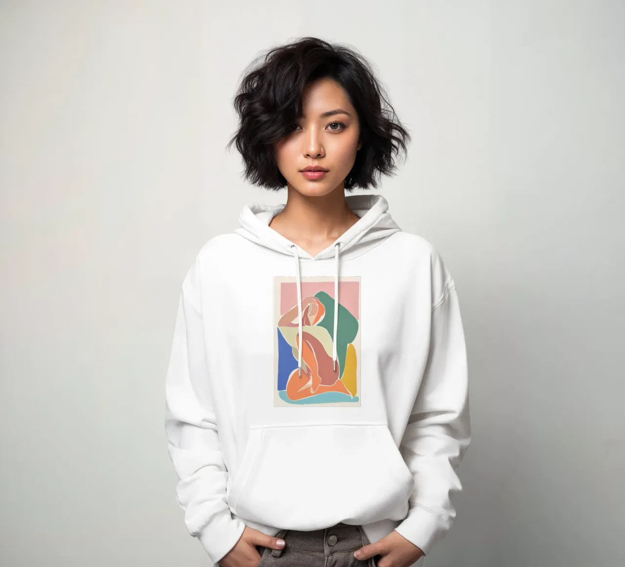 Figura femenina al pastel sudadera con capucha de Carinaprint