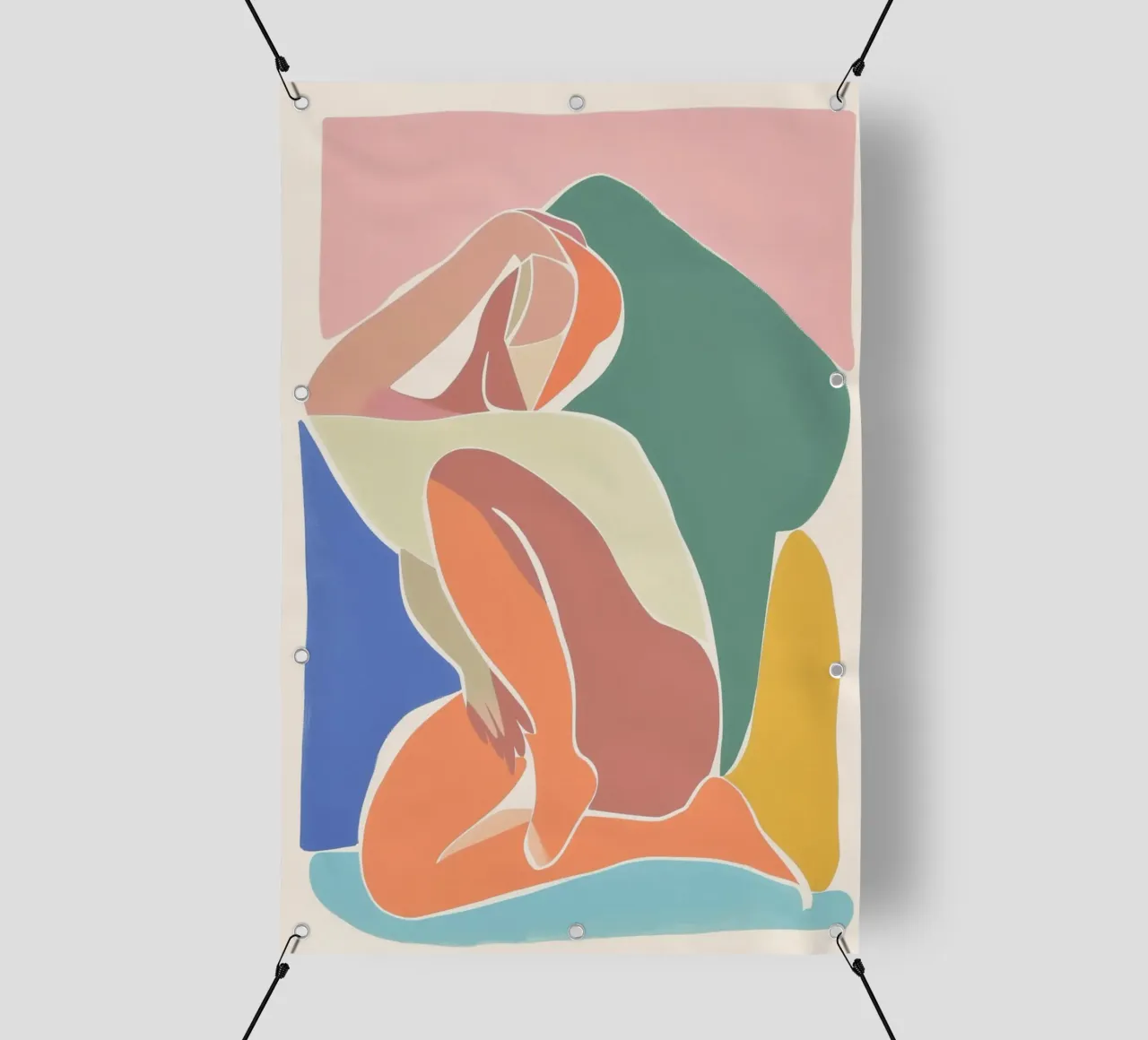 Figura femminile a pastello telo in pvc da Carinaprint