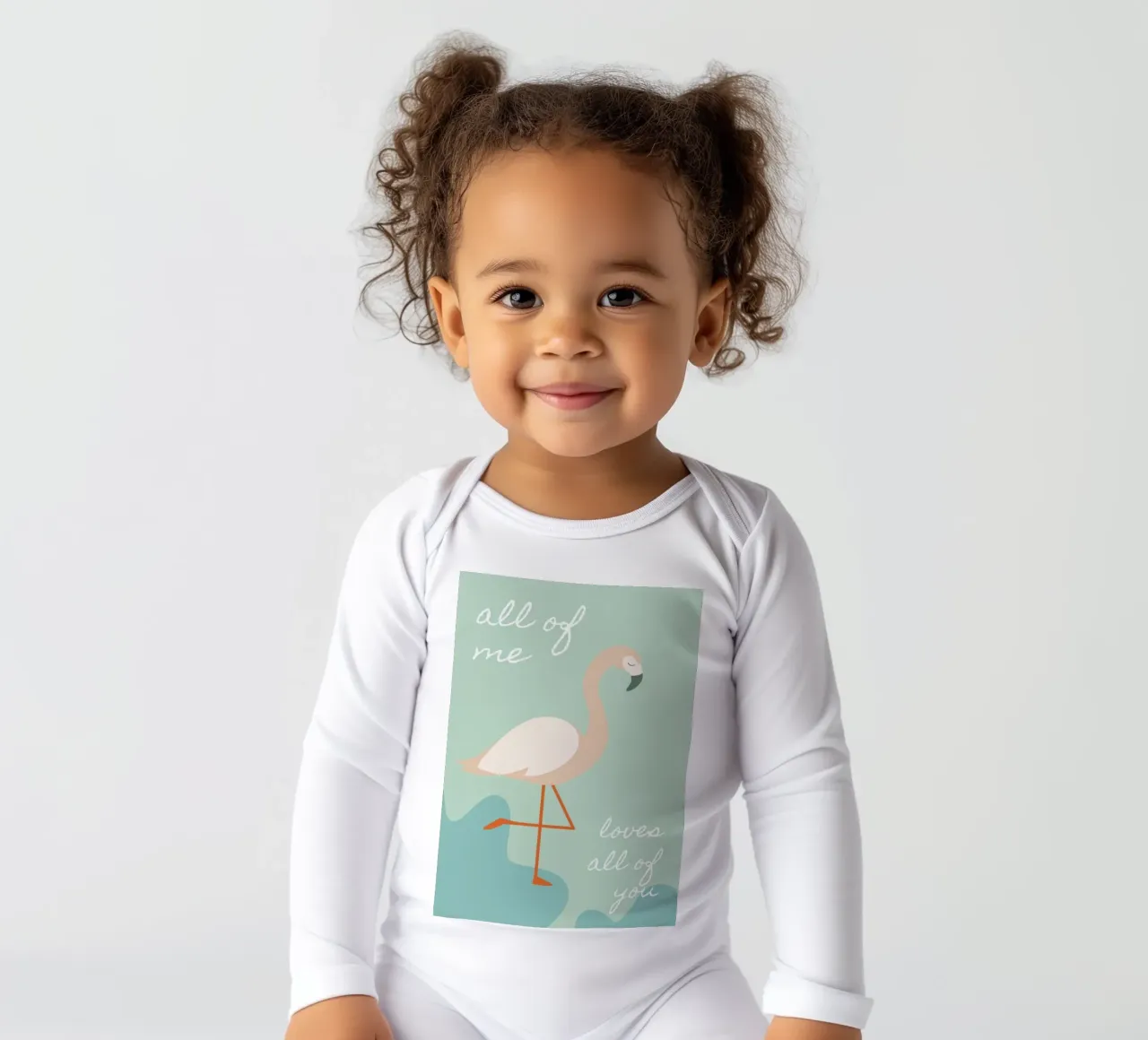 All Of Me - Flamingo body neonato maniche lunghe da BlauMaschine