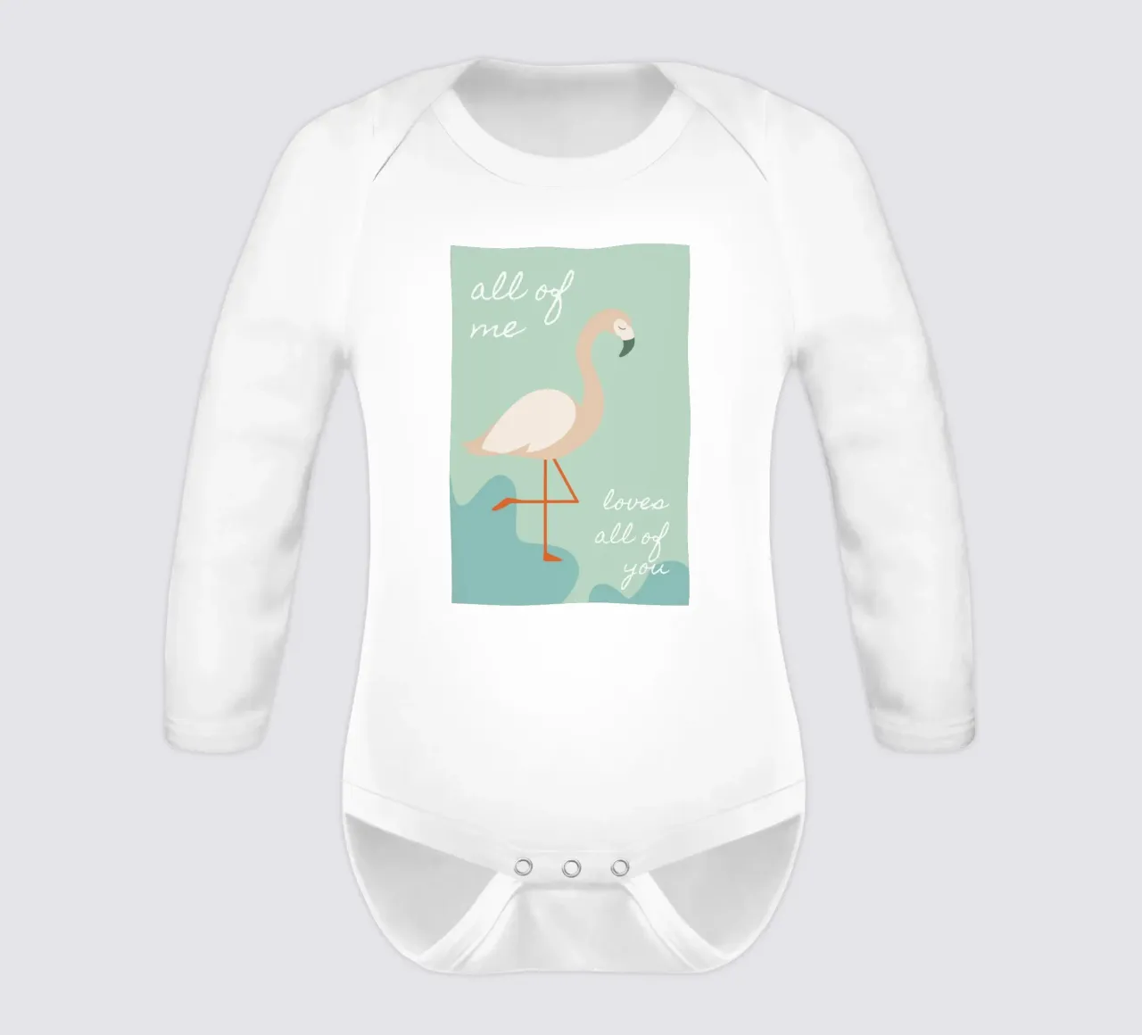 All Of Me - Flamingo body neonato maniche lunghe da BlauMaschine