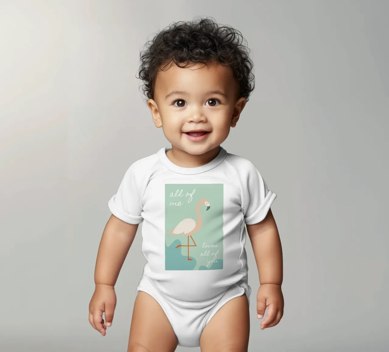 All Of Me - Flamingo body neonato maniche corte da BlauMaschine