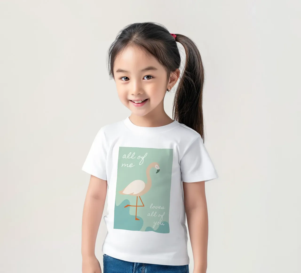 All Of Me - Flamingo kids t-shirt by BlauMaschine