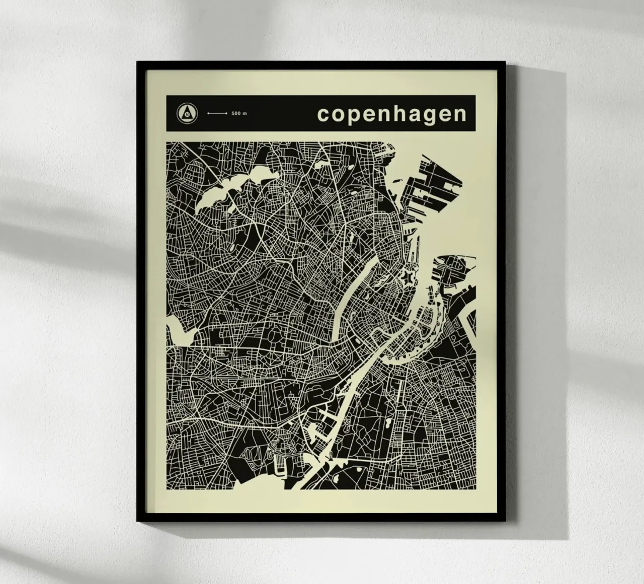 Mappa di Copenaghen carta hahnemühle da Jazzberry Blue