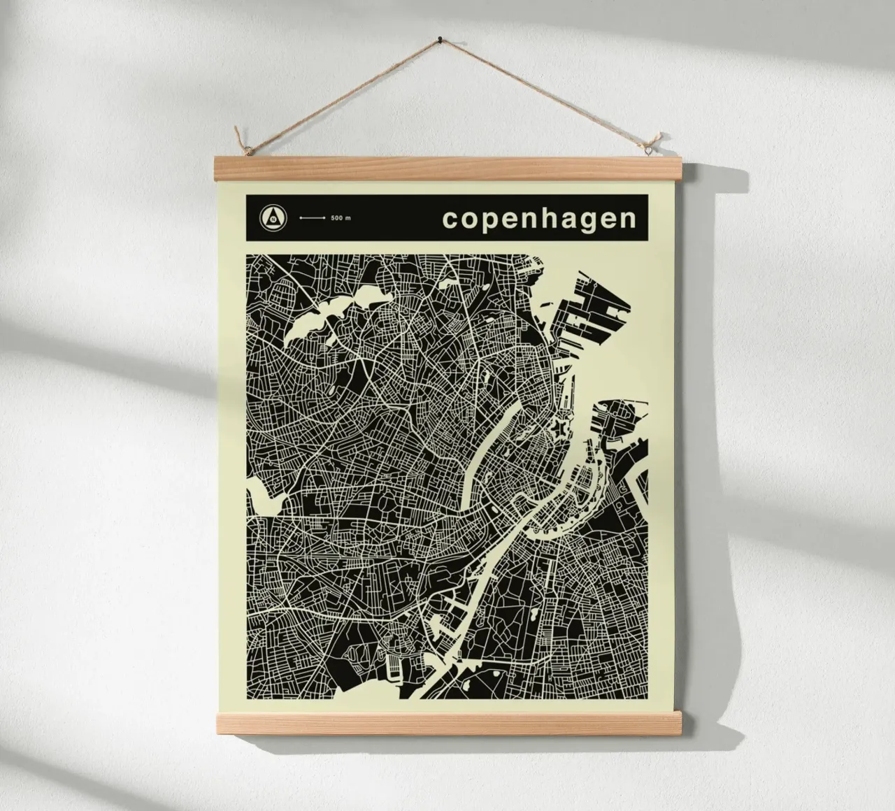 Mappa di Copenaghen carta hahnemühle da Jazzberry Blue