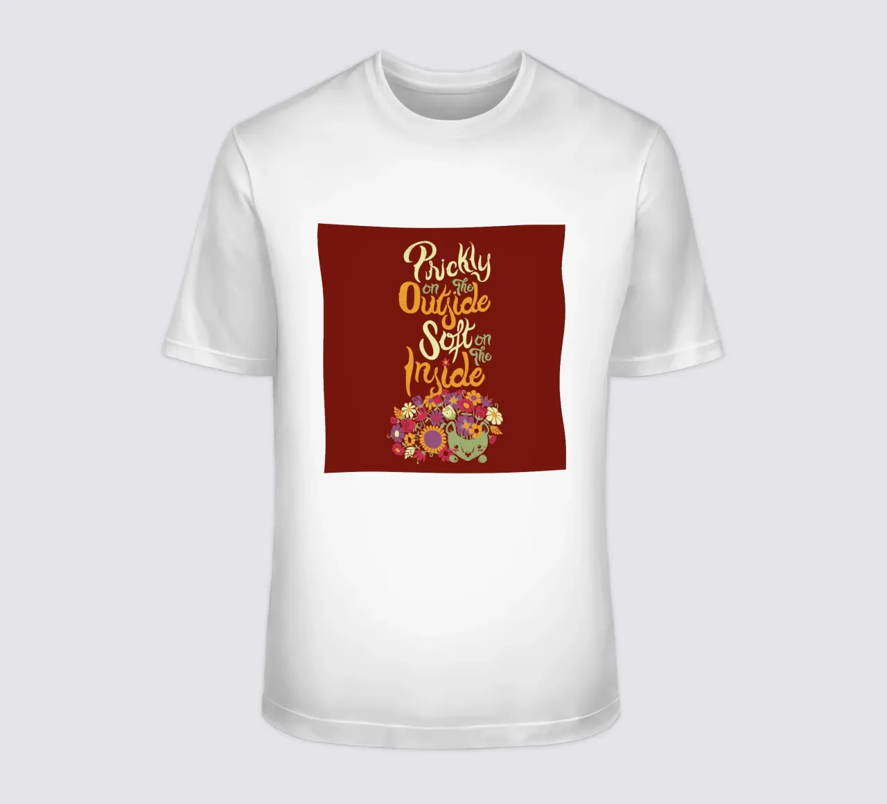 Prickly on the Outside Soft on the i..g flower t-shirt da Tobe Fonseca