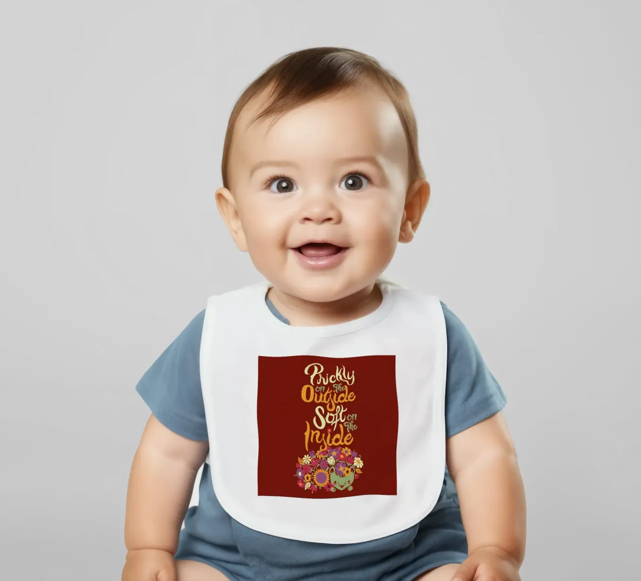 Prickly on the Outside Soft on the i..g flower bavaglino da Tobe Fonseca