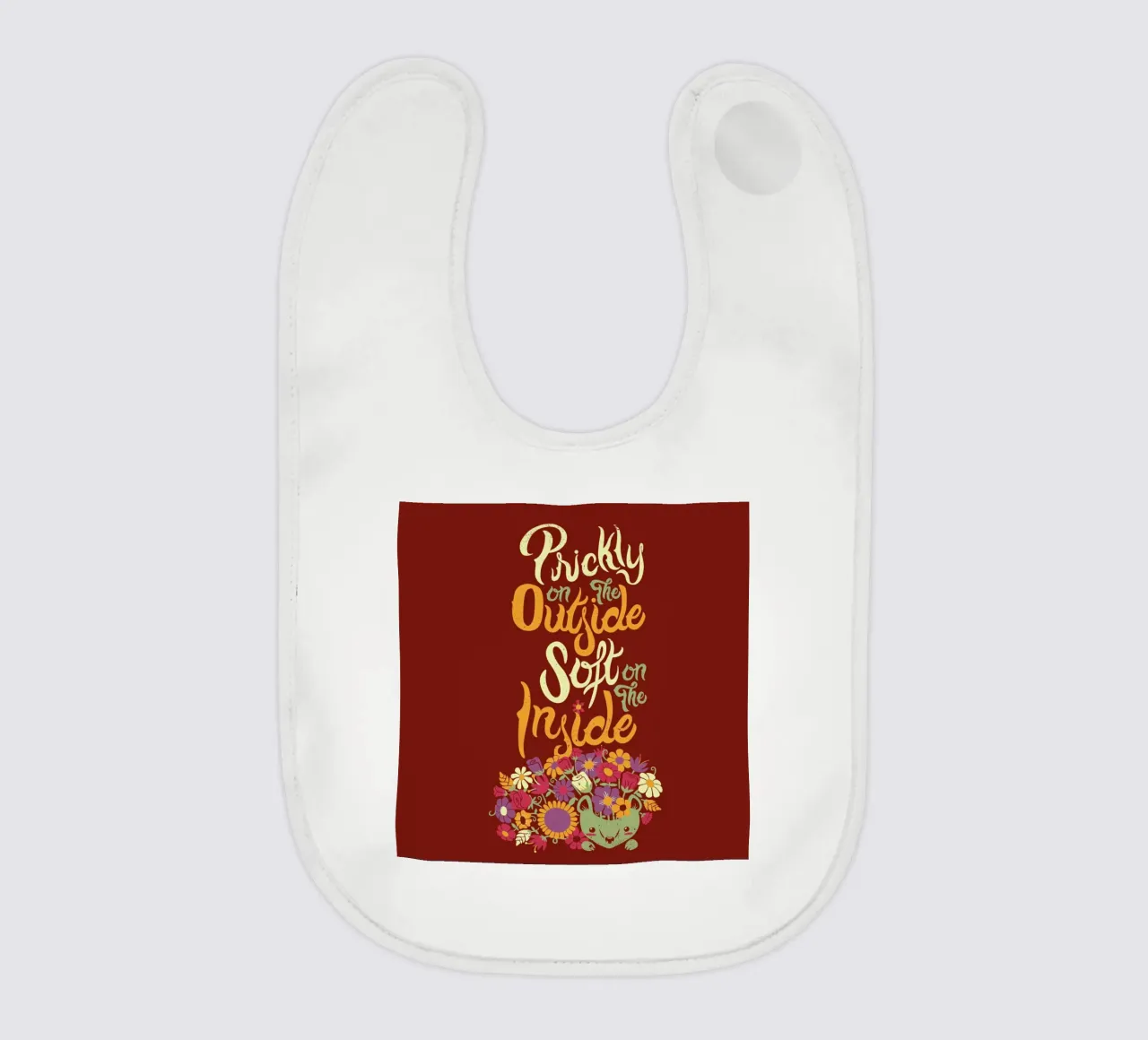 Prickly on the Outside Soft on the i..g flower bavaglino da Tobe Fonseca