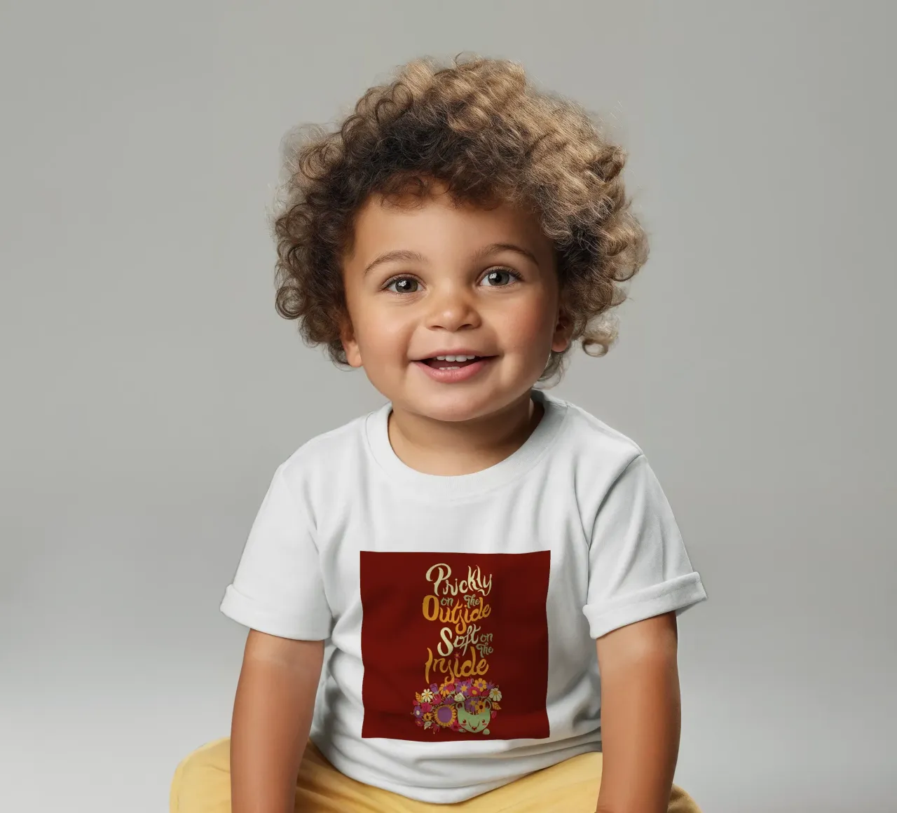 Prickly on the Outside Soft on the i..g flower camiseta de bebé de Tobe Fonseca