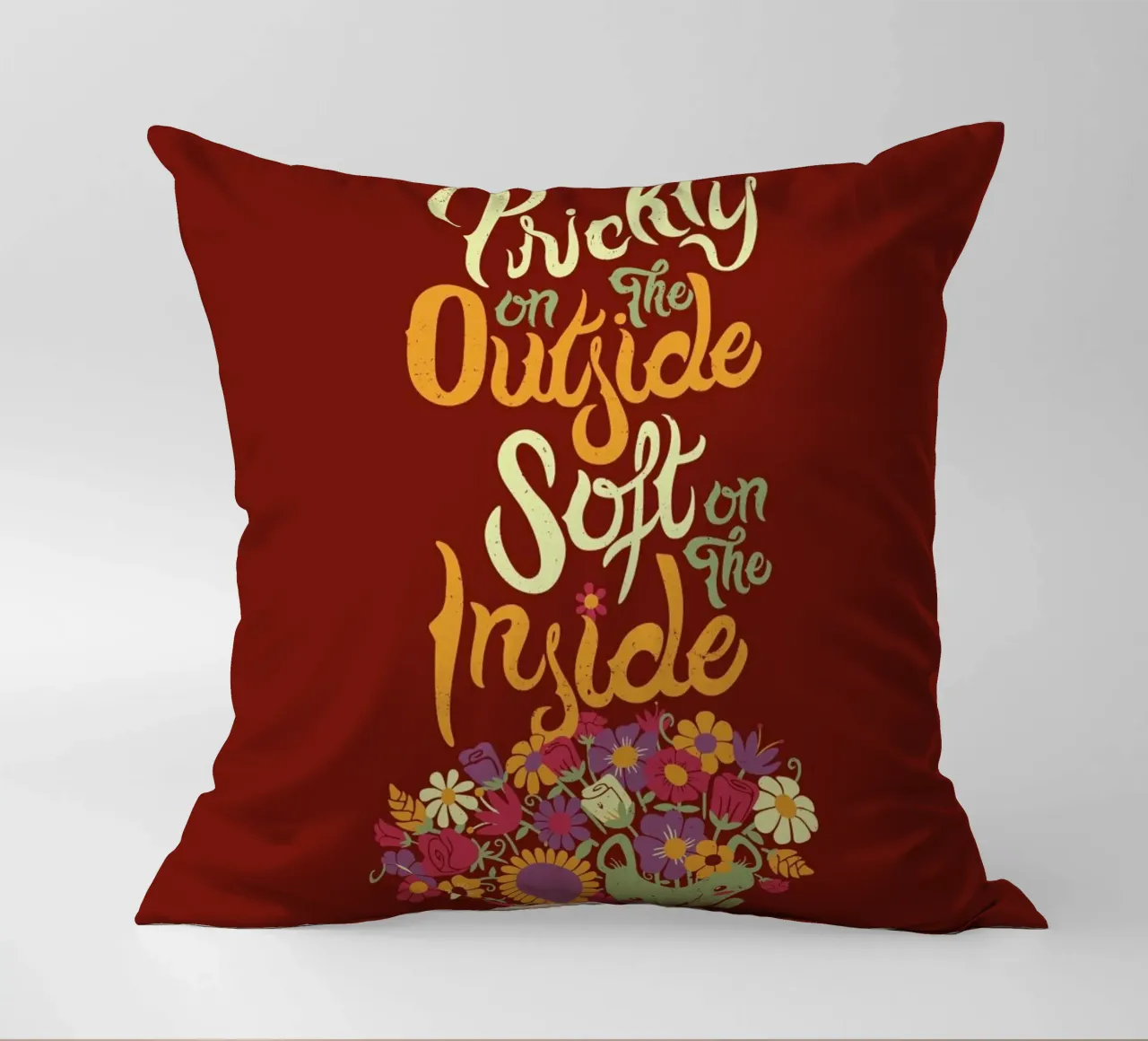 Prickly on the Outside Soft on the i..g flower cuscino da Tobe Fonseca