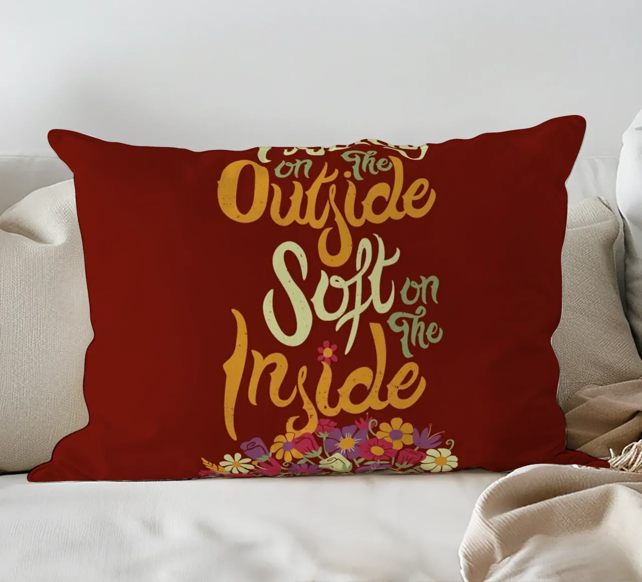 Prickly on the Outside Soft on the i..g flower cuscino da Tobe Fonseca