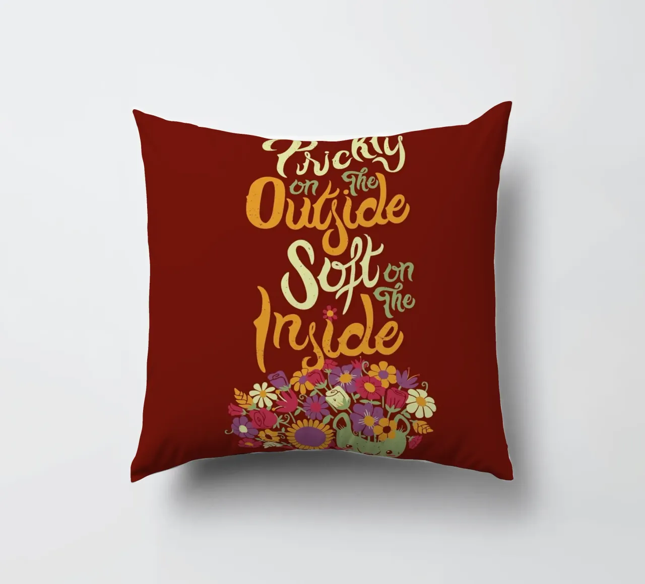 Prickly on the Outside Soft on the i..g flower Kissen von Tobe Fonseca