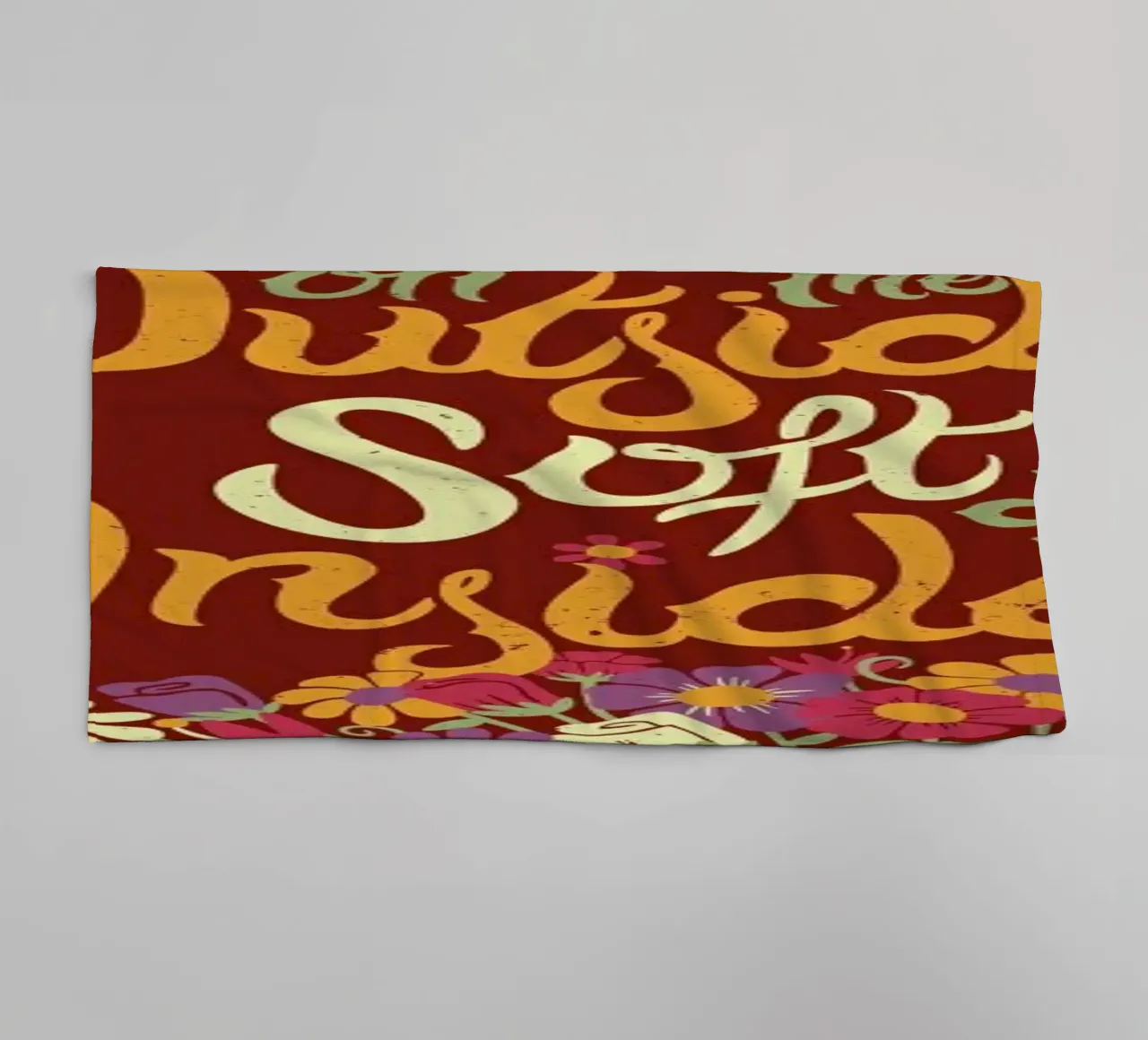 Prickly on the Outside Soft on the i..g flower asciugamano da bagno da Tobe Fonseca