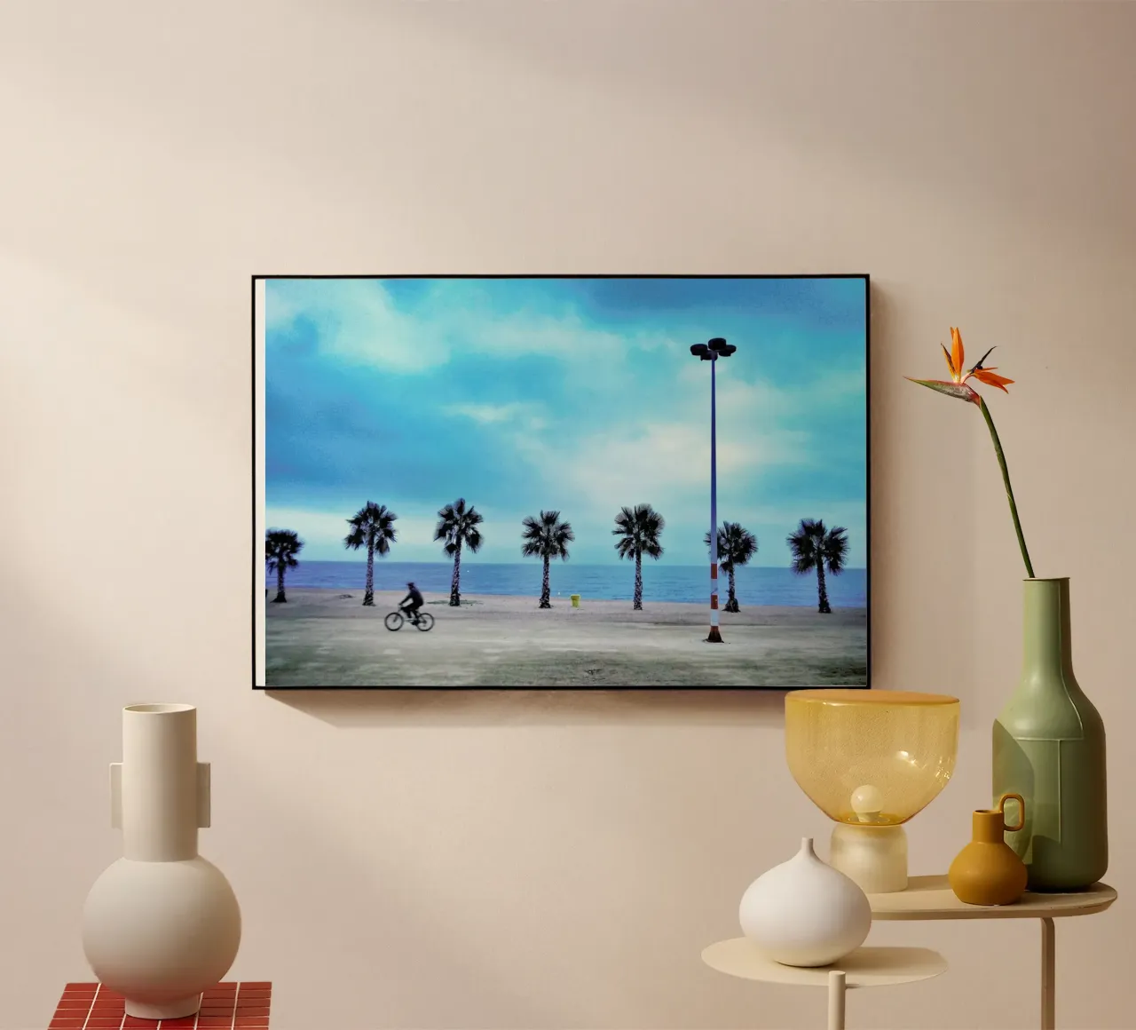 Costa Brava Beach acrylic glass by Maria Sattrup