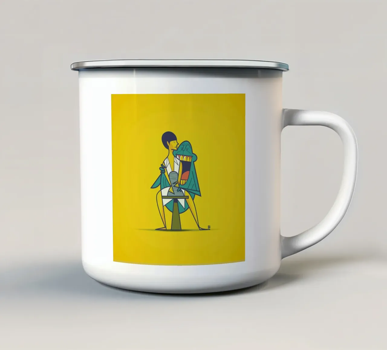 Ghost emaille mok van Ale Giorgini
