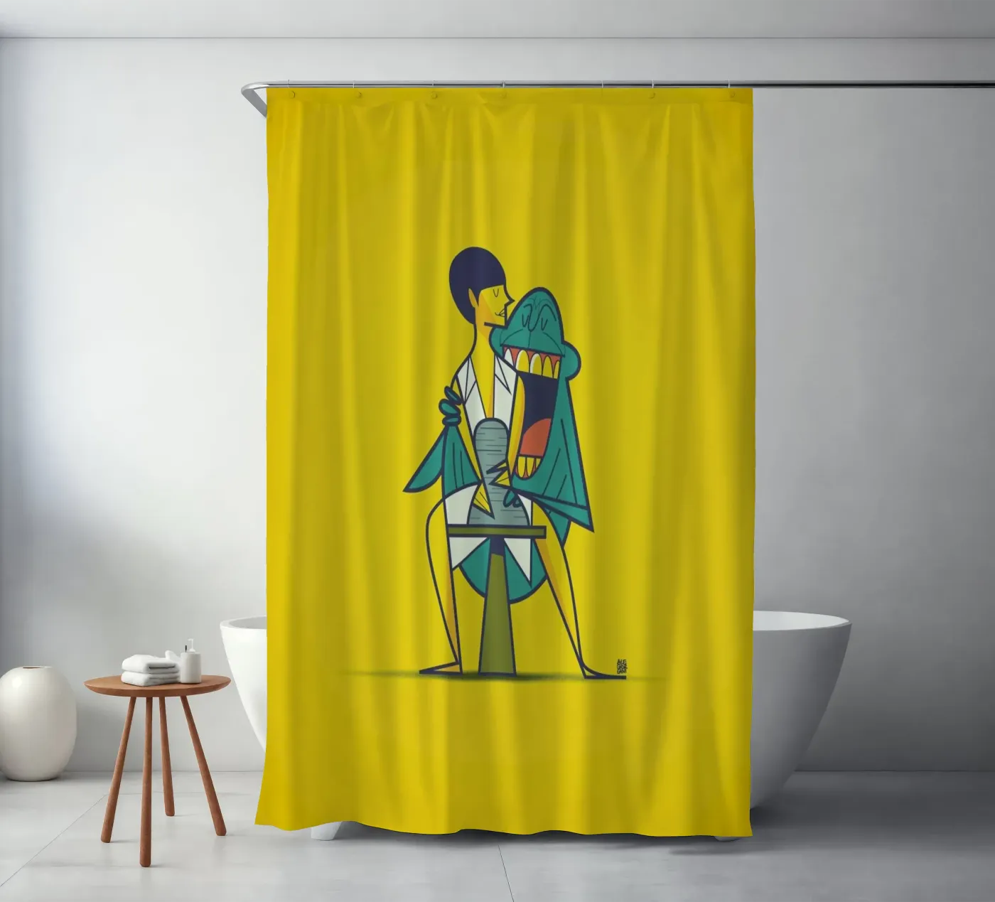 Ghost douchegordijn van Ale Giorgini