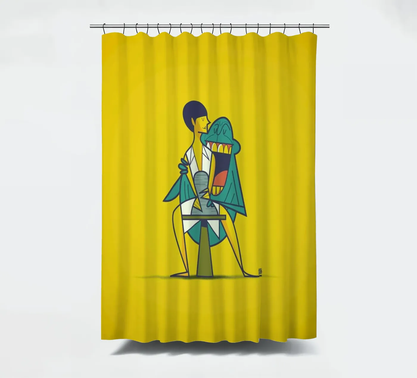 Ghost douchegordijn van Ale Giorgini