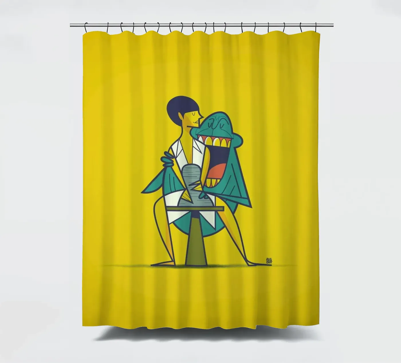 Ghost douchegordijn van Ale Giorgini