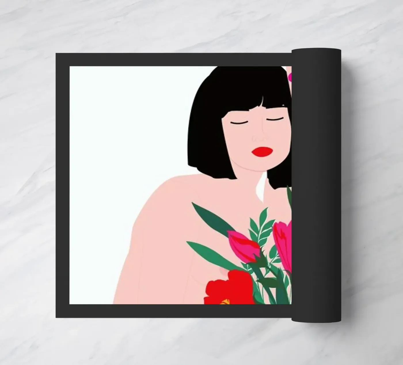 Spring Goddess doormat by Céleste Wallaert