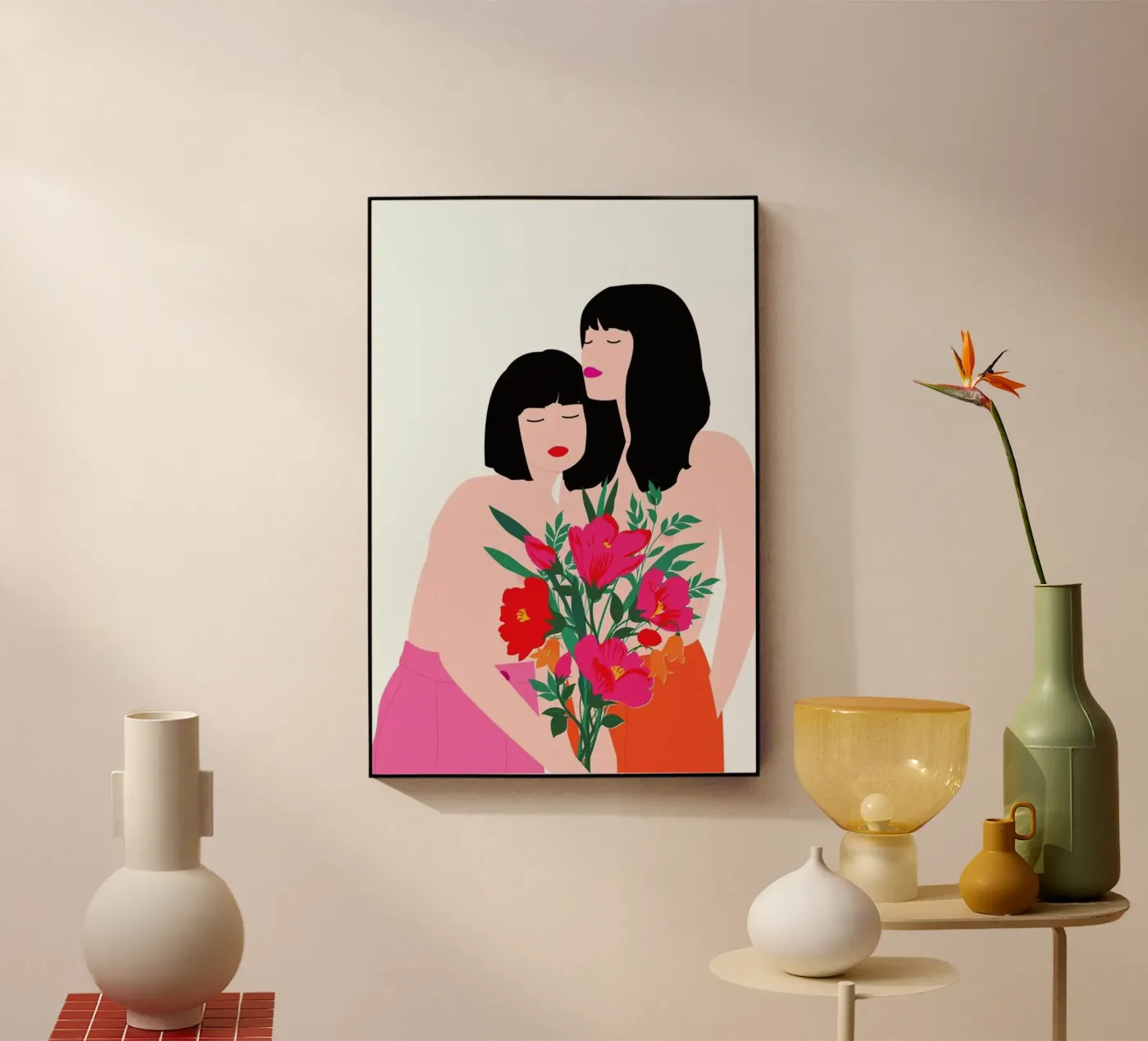 Spring Goddess acryl van Céleste Wallaert