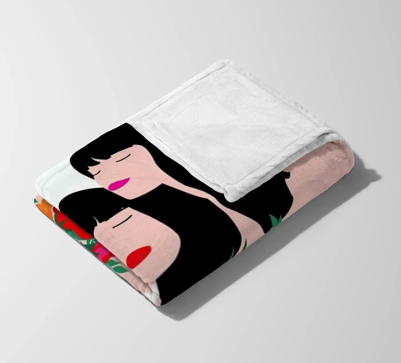 Spring Goddess fleece blanket by Céleste Wallaert