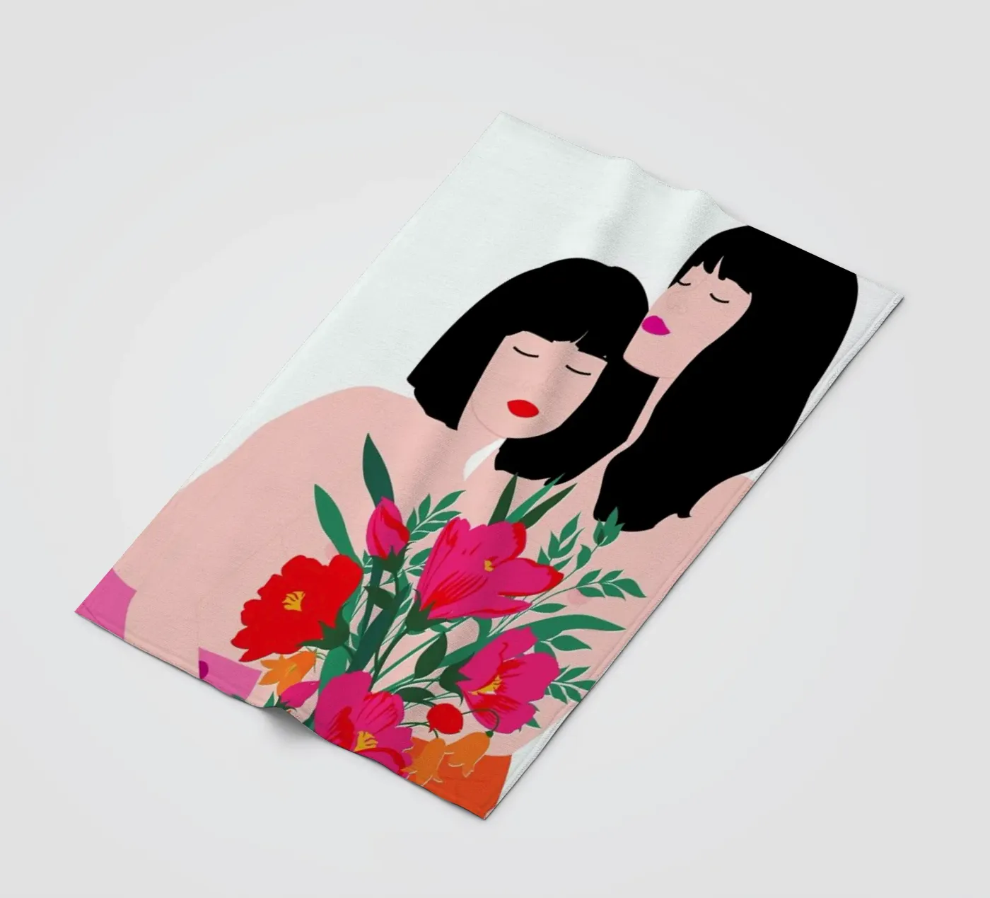 Spring Goddess fleece blanket by Céleste Wallaert
