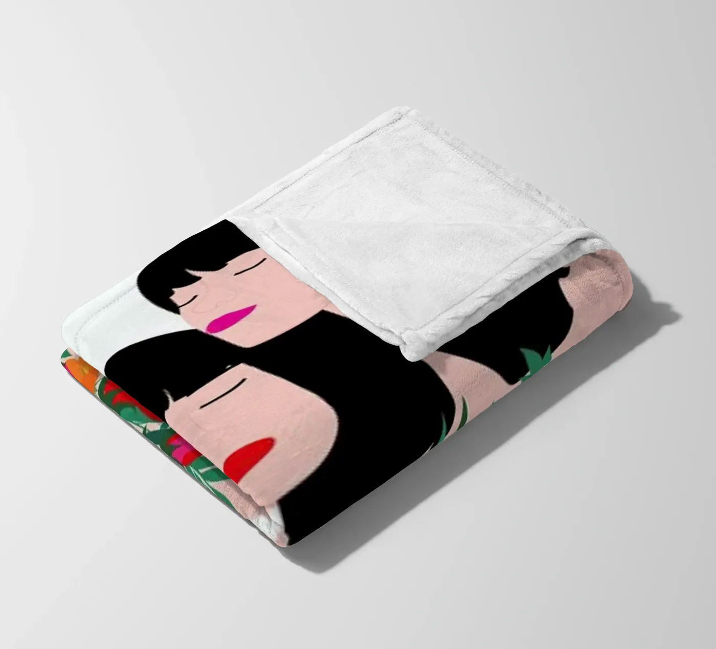 Spring Goddess fleece blanket by Céleste Wallaert