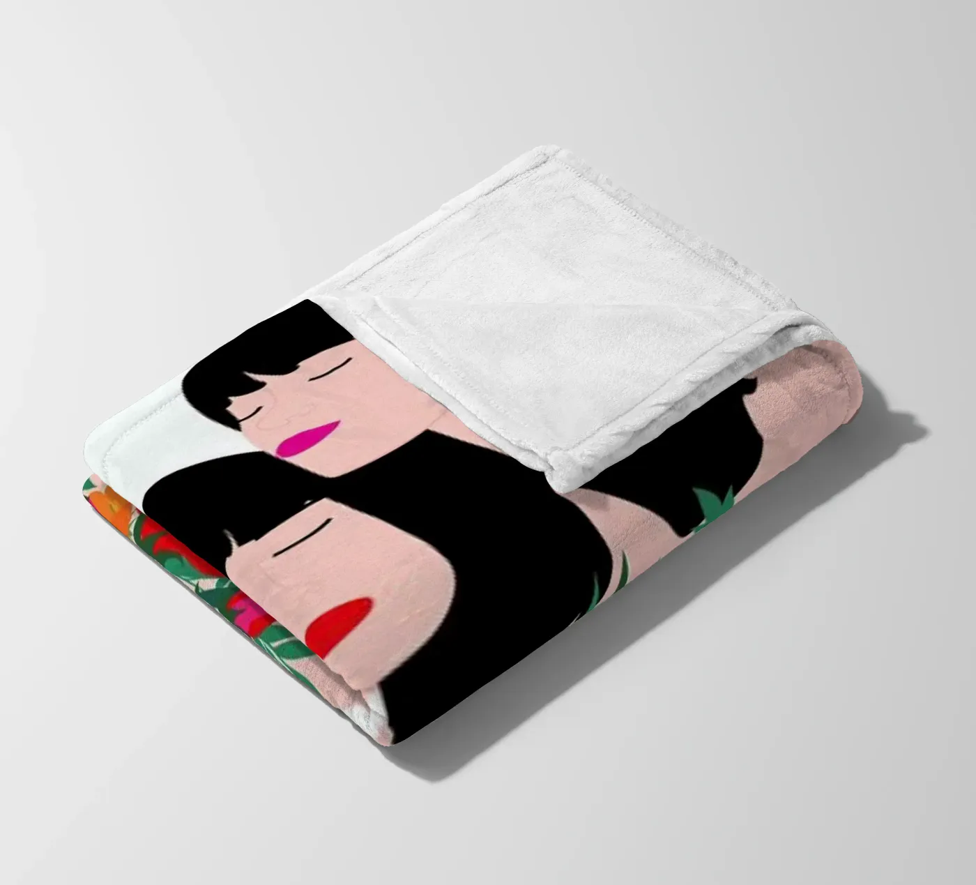 Spring Goddess fleece blanket by Céleste Wallaert